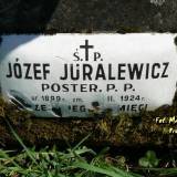 Ś. + P. JÓZEF JURALEWICZ / POSTER. P.P. / UR. 1899 R. / ZM. ... II. 1924 R. /...